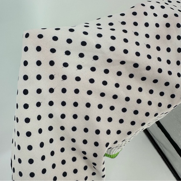 Schiaparelli by Glentex Small Scarf Neckerchief White Green Polka Dots - Picture 6 of 7